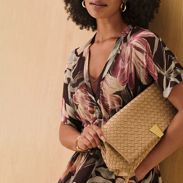 Worthington Woven Flap Crossbody Bag