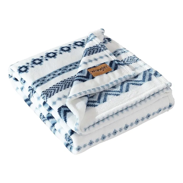 Wrangler Diamond Trail Ultra Plush Fleece Lightweight Throw