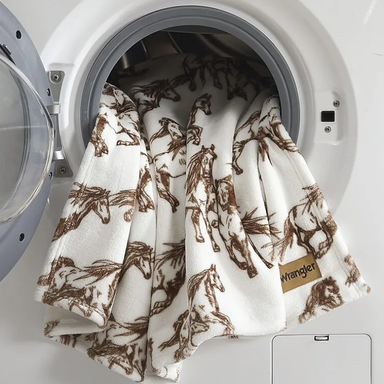 Wrangler Mustangs Washable Throw