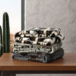 Wrangler Nash Stripe Soft Plush Washable Throw