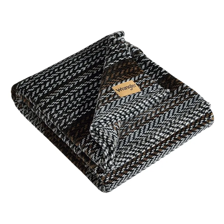 Wrangler Nash Stripe Soft Plush Washable Throw