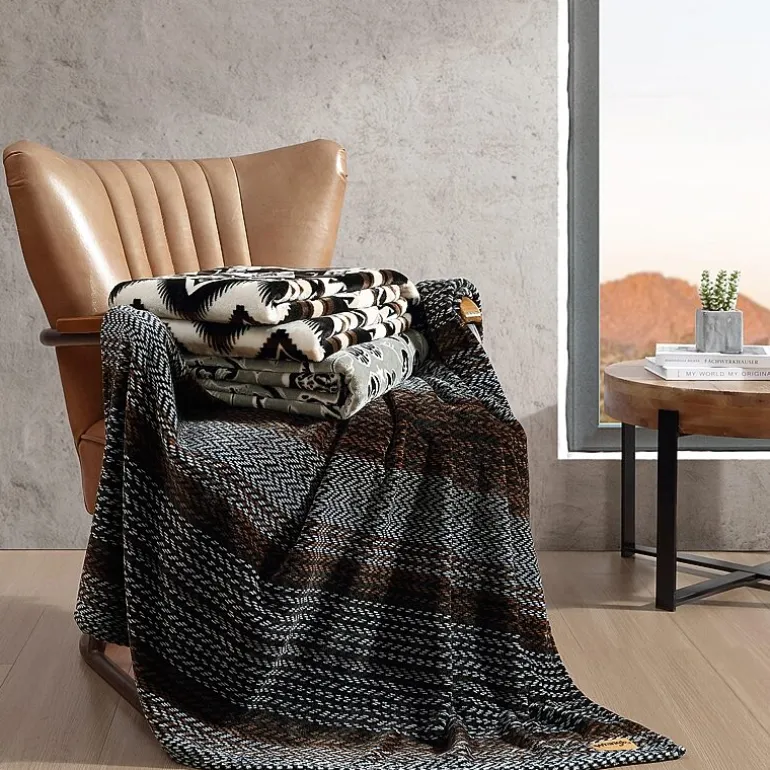 Wrangler Nash Stripe Soft Plush Washable Throw