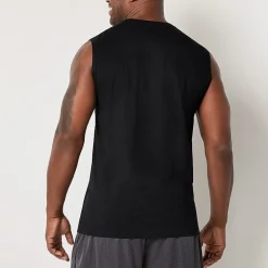 Xersion Cotton Mens Crew Neck Sleeveless Big and Tall Muscle T-Shirt
