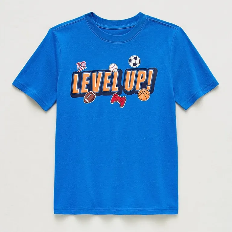 Xersion Little & Big Kid Boys Crew Neck Short Sleeve Regular Fit Graphic T-Shirt