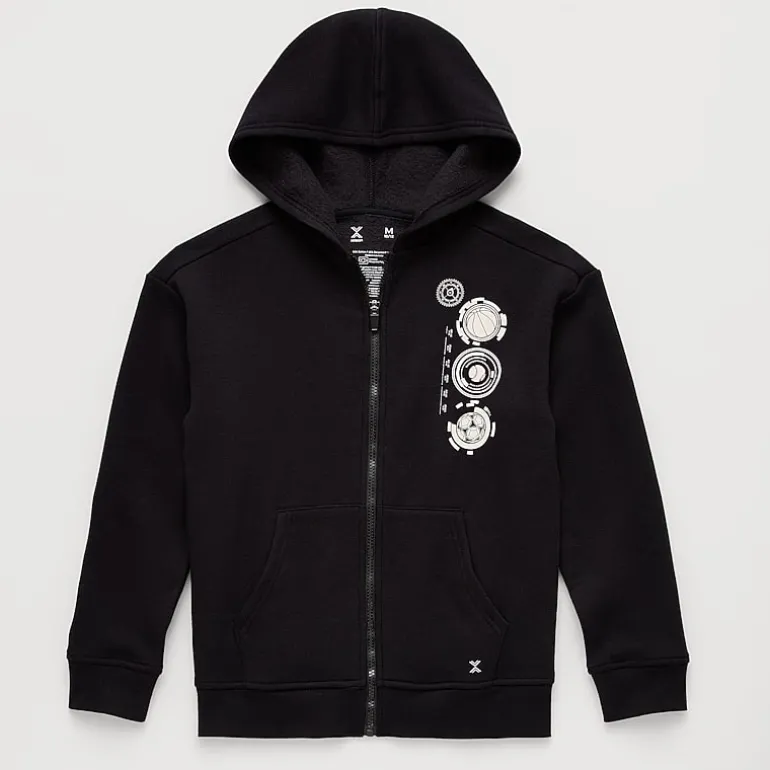 Xersion Little & Big Kid Boys Long Sleeve Fleece Zipper Active Hoodie