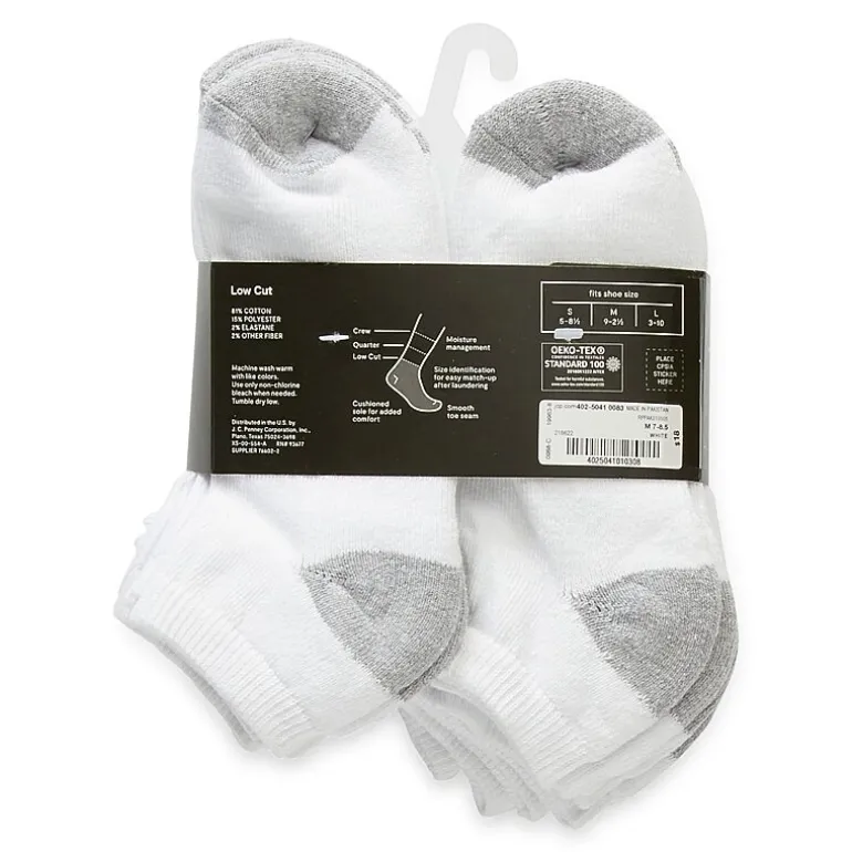Xersion Little & Big Kid Boys Multi-Pack 10 Pair Low Cut Socks