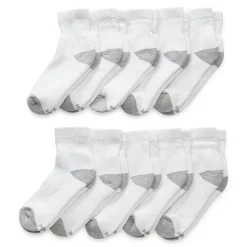 Xersion Little & Big Kid Boys Multi-Pack 10 Pair Quarter Ankle Socks
