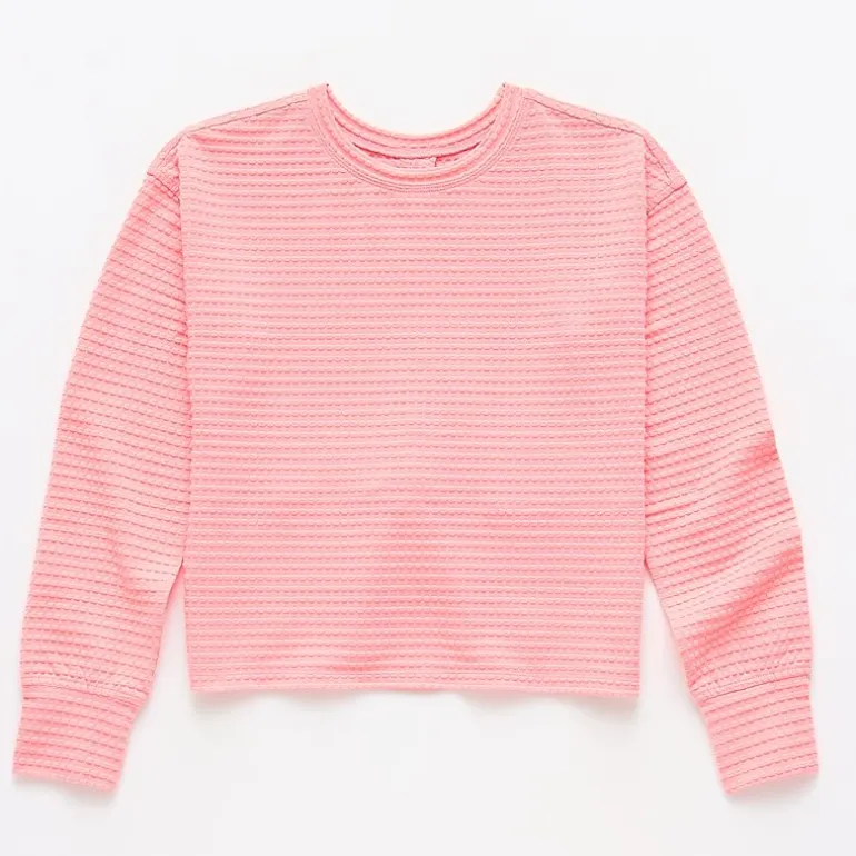 Xersion Little & Big Kid Girls Crew Neck Long Sleeve Active T-Shirt