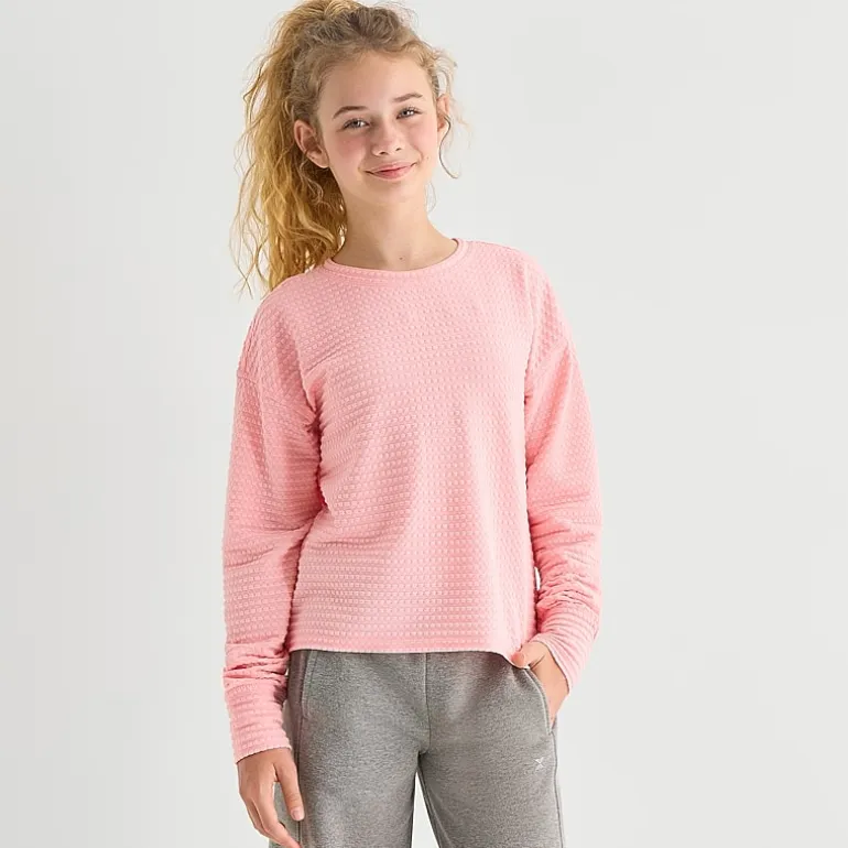 Xersion Little & Big Kid Girls Crew Neck Long Sleeve Active T-Shirt