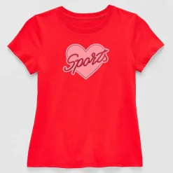 Xersion Little & Big Kid Girls Crew Neck Short Sleeve Regular Fit Graphic T-Shirt