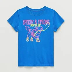 Xersion Little & Big Kid Girls Crew Neck Short Sleeve Regular Fit Graphic T-Shirt