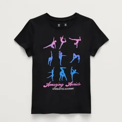 Xersion Little & Big Kid Girls Crew Neck Short Sleeve Regular Fit Graphic T-Shirt