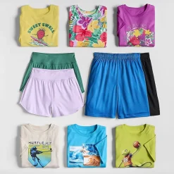 Xersion Little & Big Kid Girls Crew Neck Short Sleeve Regular Fit Graphic T-Shirt