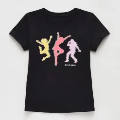 Xersion Little & Big Kid Girls Crew Neck Short Sleeve Regular Fit Graphic T-Shirt