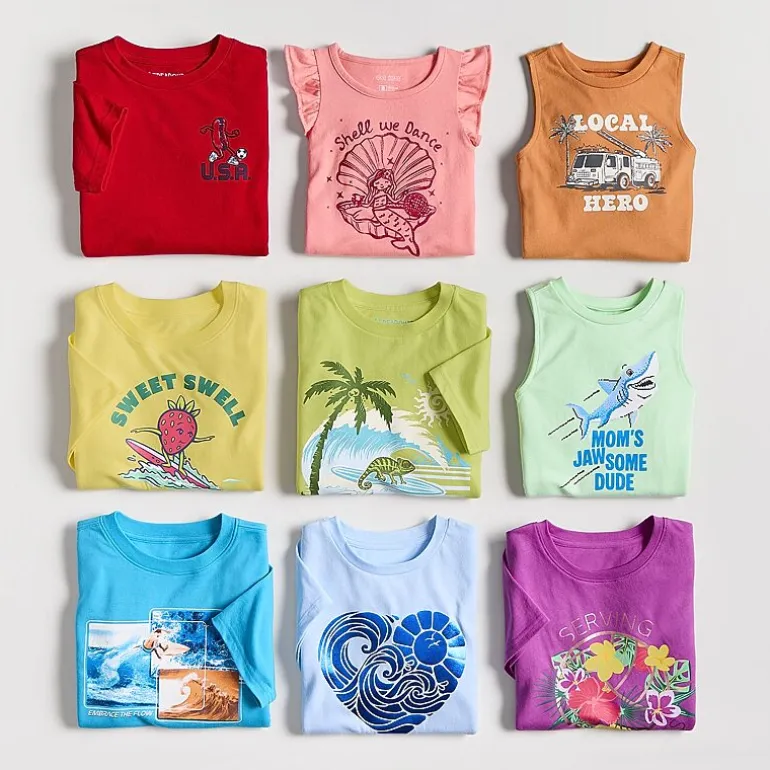 Xersion Little & Big Kid Girls Crew Neck Short Sleeve Regular Fit Graphic T-Shirt