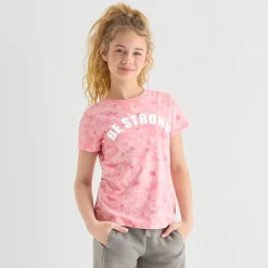 Xersion Little & Big Kid Girls Crew Neck Short Sleeve Regular Fit Graphic T-Shirt