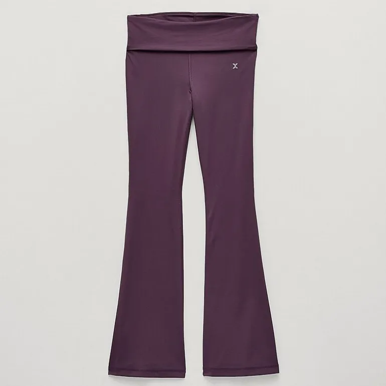 Xersion Little & Big Kid Girls Mid Rise 26 1/2" Active Flare Full Length Leggings