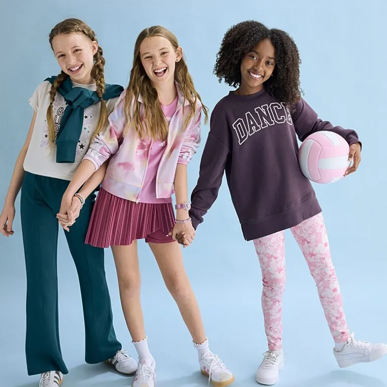 Xersion Little & Big Kid Girls Mid Rise Straight Regular Fit Pull-On Pant