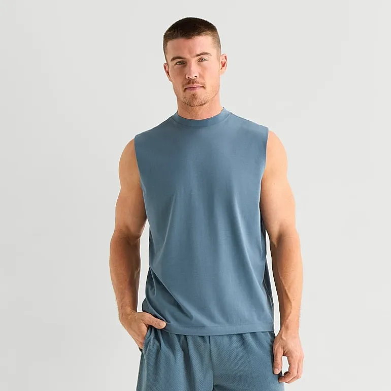 Xersion Mens Crew Neck Sleeveless Muscle T-Shirt