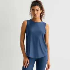 Xersion Mesh Womens Crew Neck Sleeveless Active Tank Top