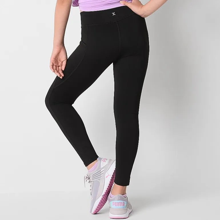 Xersion Momentum Little & Big Kid Girls Quick Dry High Rise 24" Active Full Length Leggings