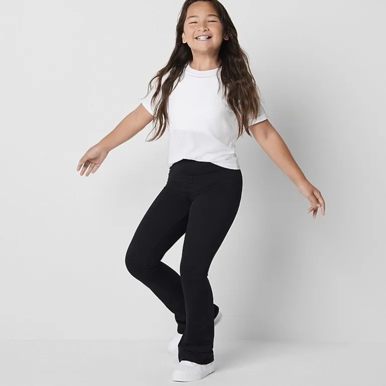 Xersion Must Have Little & Big Kid Girls Quick Dry High Rise Knit 26 1/2" Active Flare Full Length Leggings