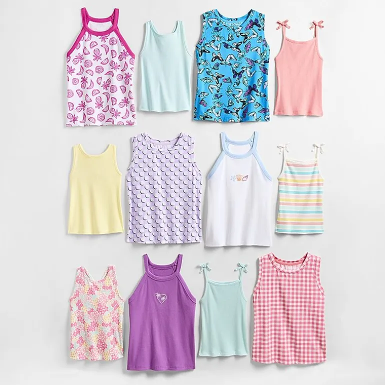 Xersion Performance Little & Big Kid Girls Crew Neck Sleeveless Active Tank Top