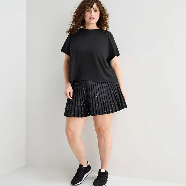 Xersion Pleated Womens 5" High Rise Plus Skort