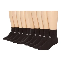 Xersion Quick-Dri Mens 10 Pair Quarter Ankle Socks