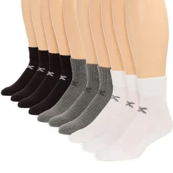 Xersion Quick-Dri Mens 10 Pair Quarter Ankle Socks