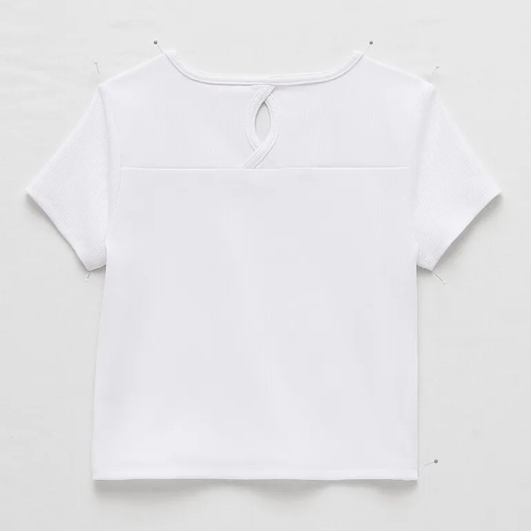 Xersion Rib Little & Big Kid Girls Scoop Neck Short Sleeve Active T-Shirt