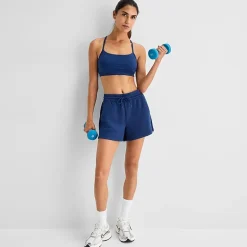 Xersion Scubaluxe Womens 4" Drawstring Waist Workout Shorts