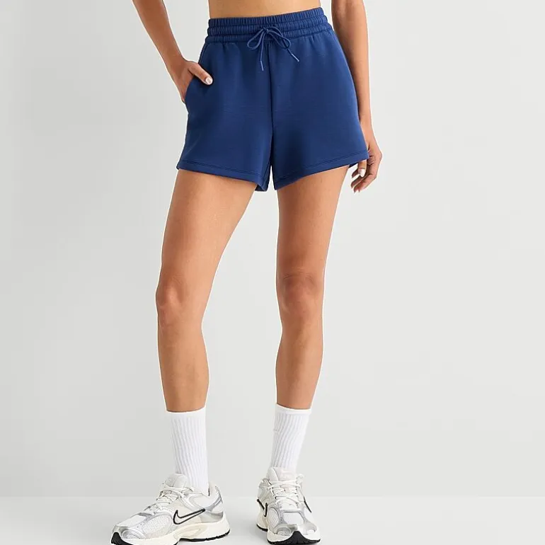 Xersion Scubaluxe Womens 4" Drawstring Waist Workout Shorts
