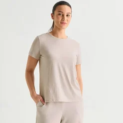 Xersion Womens Cotton Crew Neck Short Sleeve T-Shirt Tall