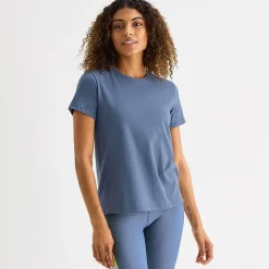 Xersion Womens Cotton Crew Neck Short Sleeve T-Shirt