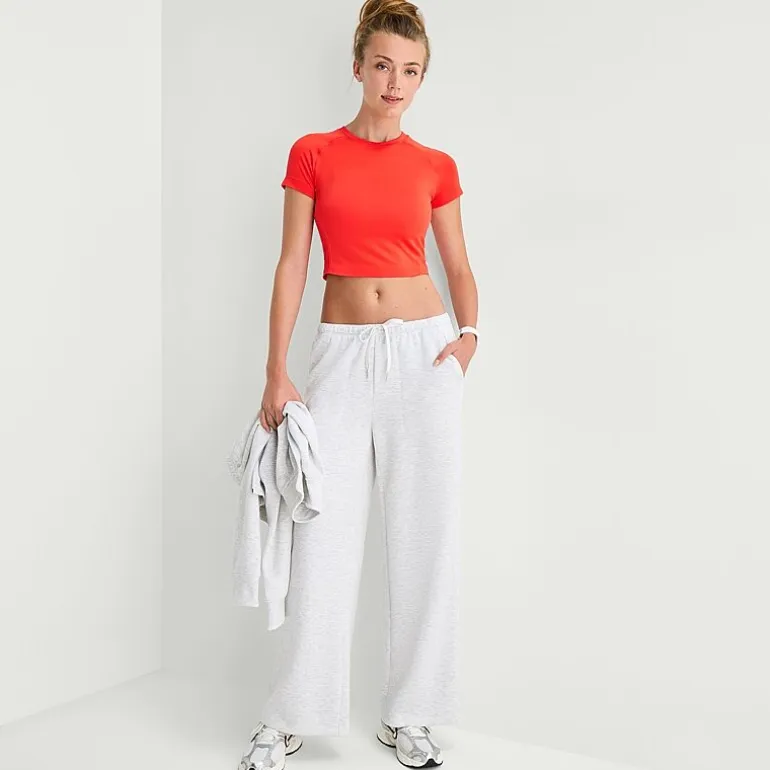 Xersion Womens Crew Neck Short Sleeve Active Crop Top