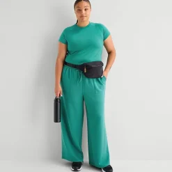 Xersion Womens Crew Neck Short Sleeve Active Plus Crop Top