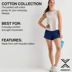 Xersion Womens Crew Neck Sleeveless Active Plus Tank Top
