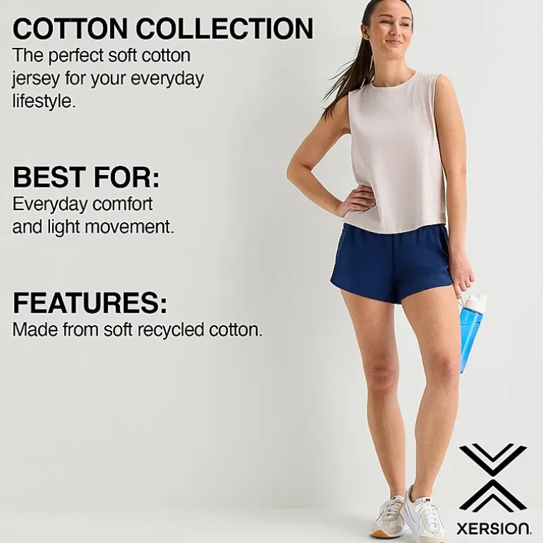 Xersion Womens Crew Neck Sleeveless Active Plus Tank Top