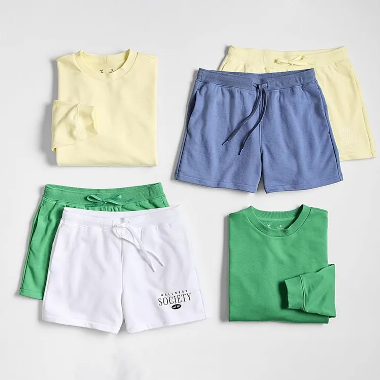 Xersion Womens 4" French Terry Active Pull-On Short