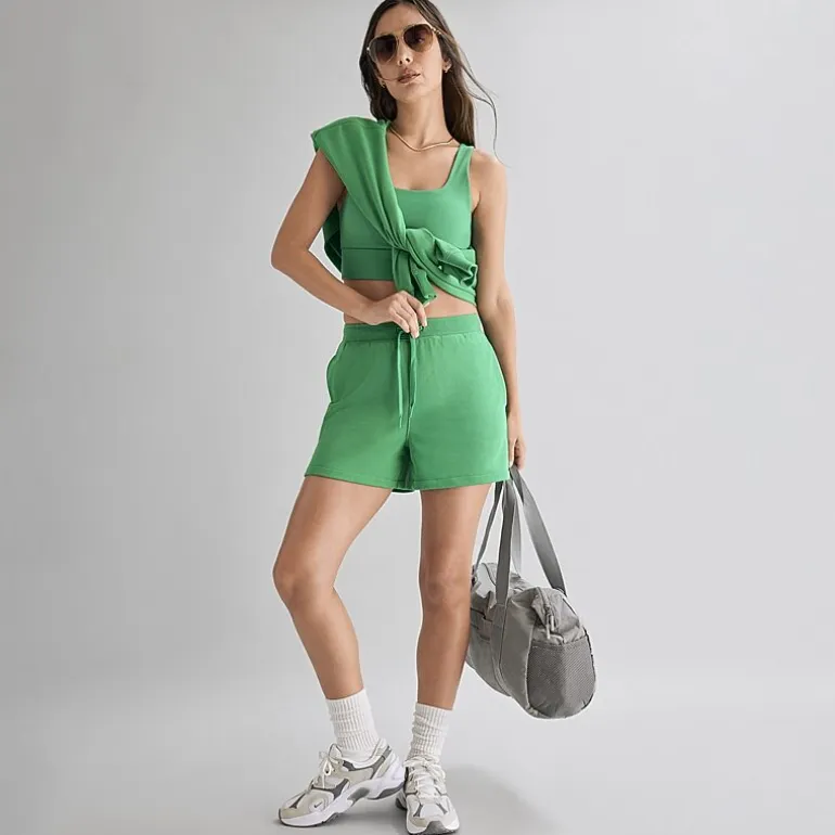 Xersion Womens 4" French Terry Active Pull-On Short