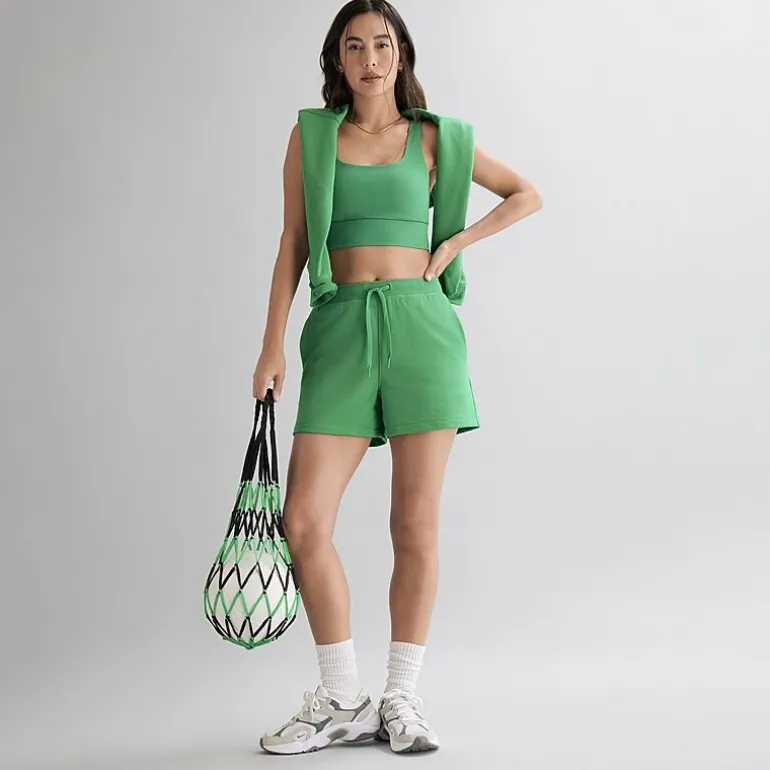 Xersion Womens 4" French Terry Active Pull-On Short
