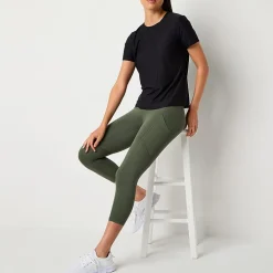 Xersion Womens Performance Crew Neck Short Sleeve T-Shirt Tall
