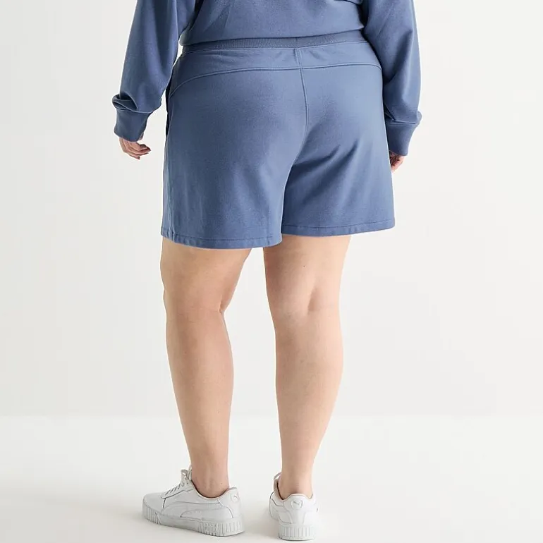 Xersion Womens 4" Plus French Terry Active Pull-On Short