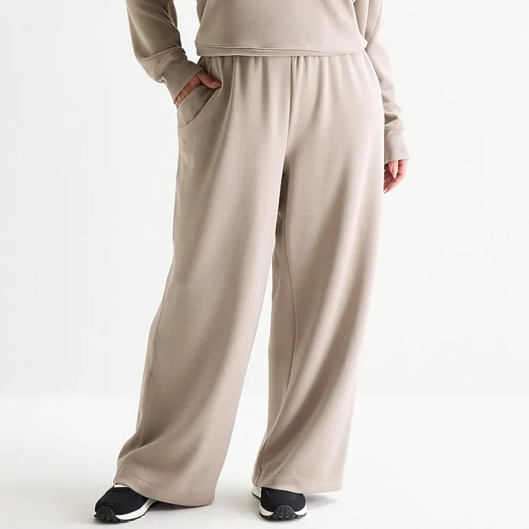 Xersion Womens Plus Scuba Luxe Open Hem Pant