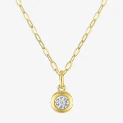 Yes, Please! (G-H, Si2-I1) Womens 1/10 CT. T.W. Lab Grown White Diamond 14K Gold Over Silver 2-pc. Jewelry Set