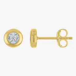 Yes, Please! (G-H, Si2-I1) Womens 1/10 CT. T.W. Lab Grown White Diamond 14K Gold Over Silver 2-pc. Jewelry Set