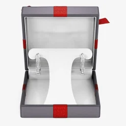 Yes, Please! (G, Si1-Si2) Womens 1/4 CT. T.W. Lab Grown White Diamond Sterling Silver 19.6mm Hoop Earrings