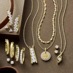 YES, PLEASE! 2-pc. Diamond-Accent Necklace Set in 14K Gold Over Silver