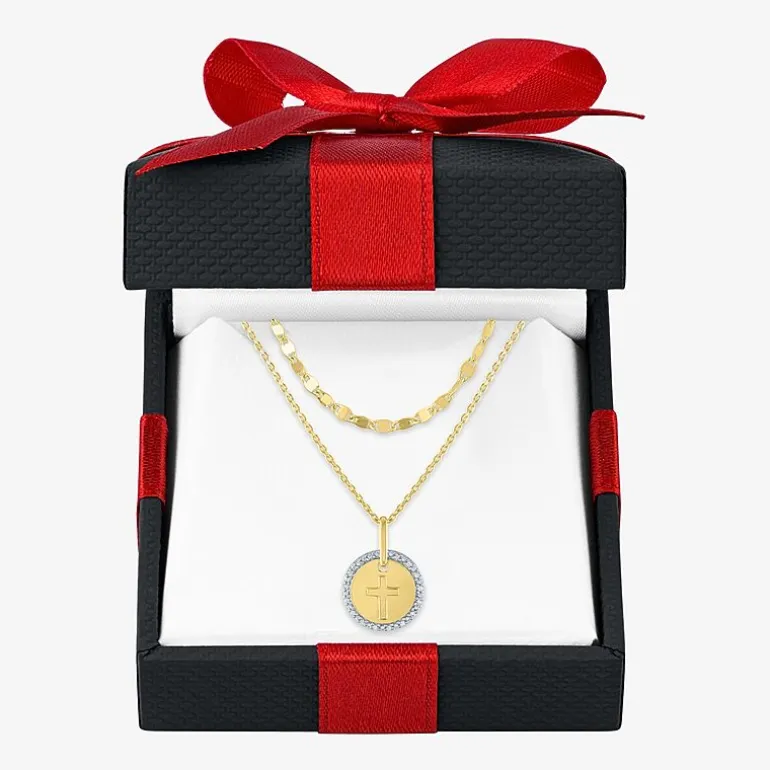 YES, PLEASE! 2-pc. Diamond-Accent Necklace Set in 14K Gold Over Silver